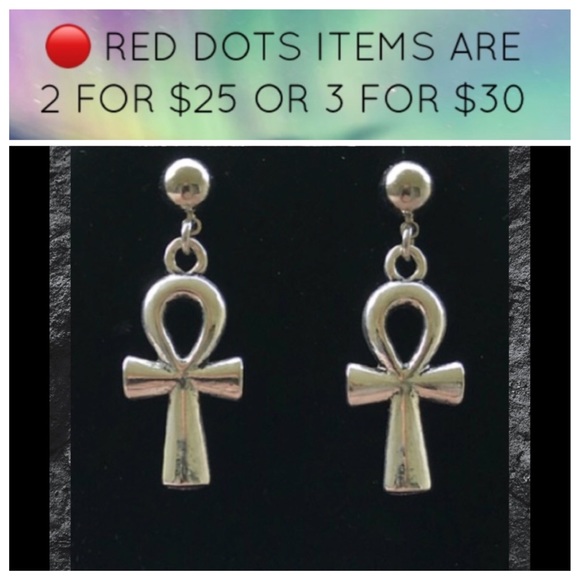 Silverskylight Jewelry - 🔴Sale ! Ankh egyptian cross key of life earrings